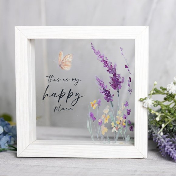 Painted Glass, Framed Artwork, watercolor floral art by Amylee Weeks - Picture 1 of 3